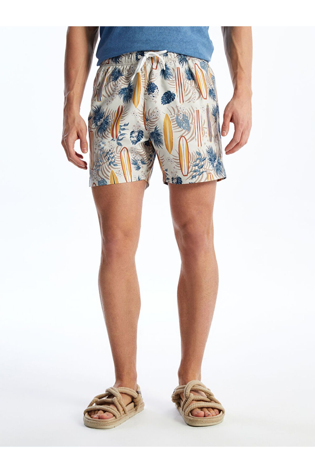 LC Waikiki-LCW Short Length Patterned Men's Swim Shorts 4