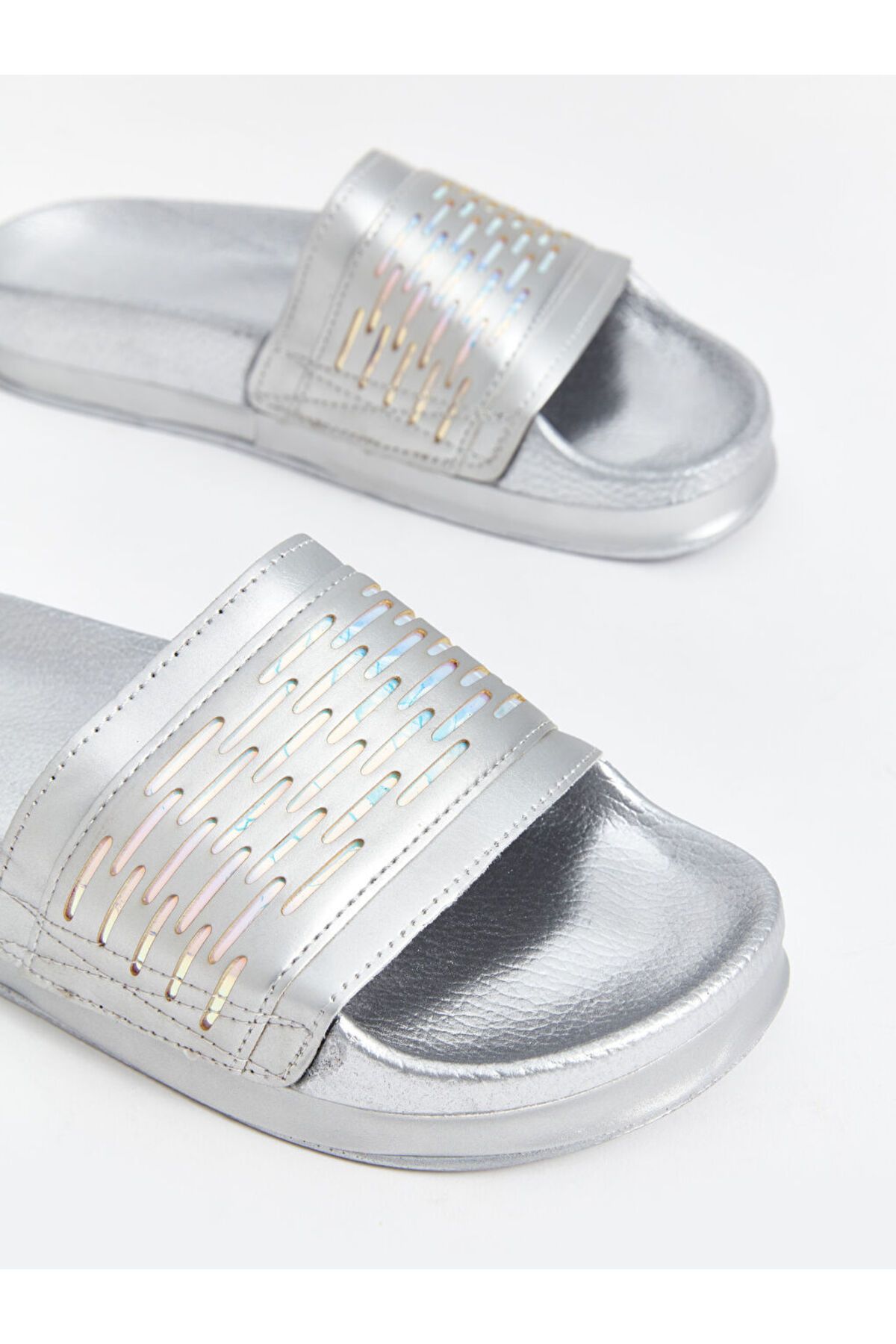 LC Waikiki-New Season Stripe Patterned Women's Slippers - S4Na34Z8 3
