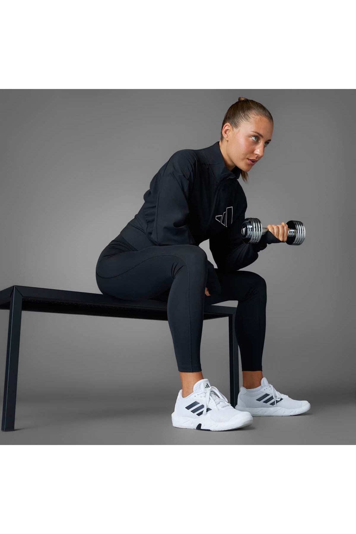 کفش دو و تمرین مشکی زنانه تقویت های IF0958 اورجینال adidas