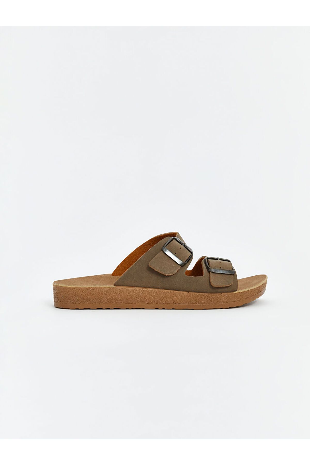 LC Waikiki-LCW STEPS Καφέ Διπλές Ριγέ Κοριτσίστικες Παντόφλες 2