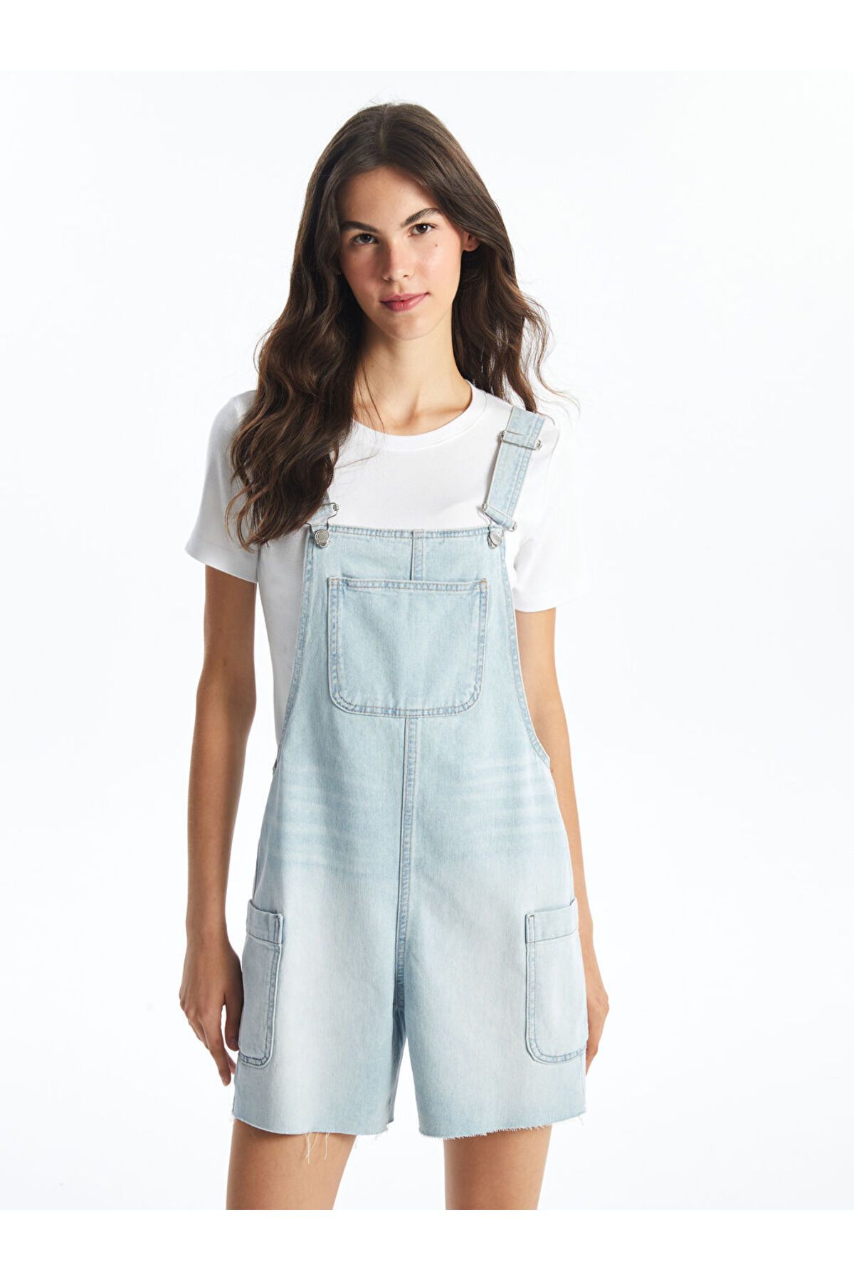LC Waikiki Yeni Sezon Kare Yaka Duz Askili Kadin Jean Salopet - S4O930Z8