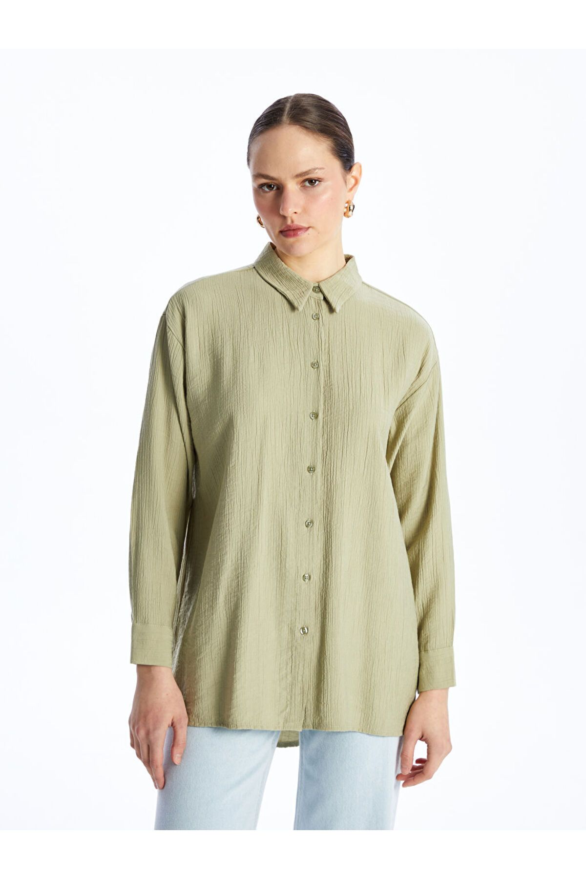 LC Waikiki Düz Oversize Kadın Gömlek Tunik