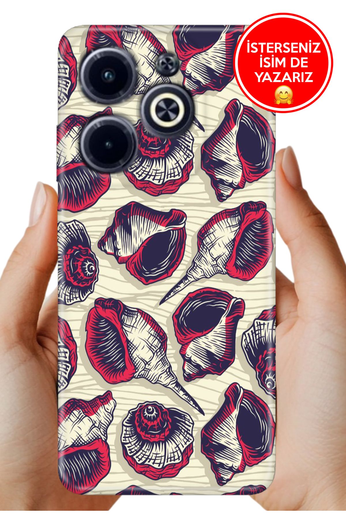 Cekuonline İnfinix Hot 40i (X6528B) Kılıf Baskılı Life Style Kapak Silikon 1135 Seashell