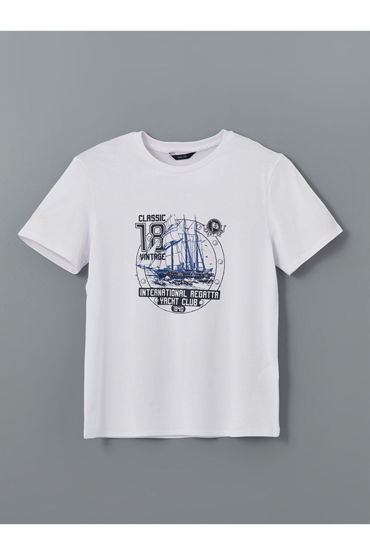 LC Waikiki-Νέα σεζόν Crew Neck κοντομάνικο εμπριμέ χτενισμένο βαμβακερό ανδρικό Tisort - S5I305Z8 5