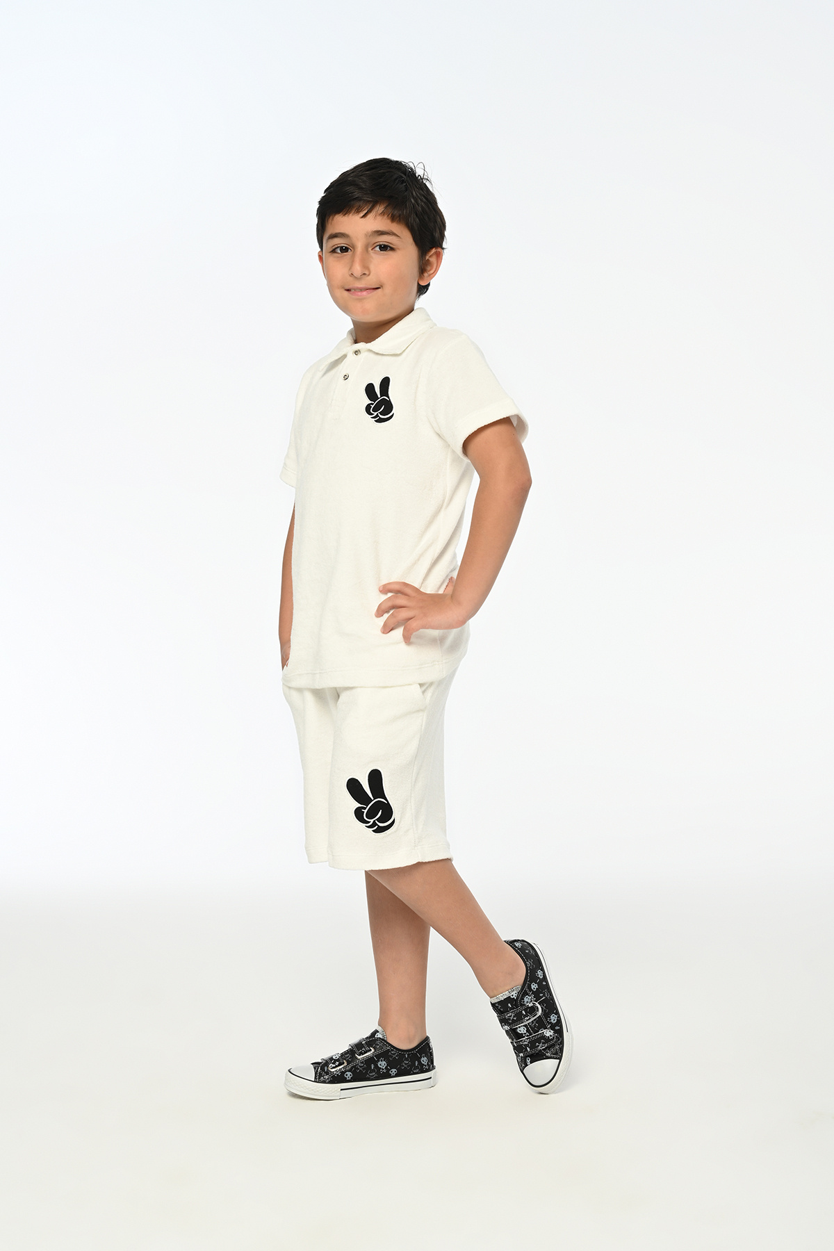 LupiaKids-Summer Boy's Suit 100% Cotton - T-Shirt & Shorts - Terry Fabric for 2 People 4