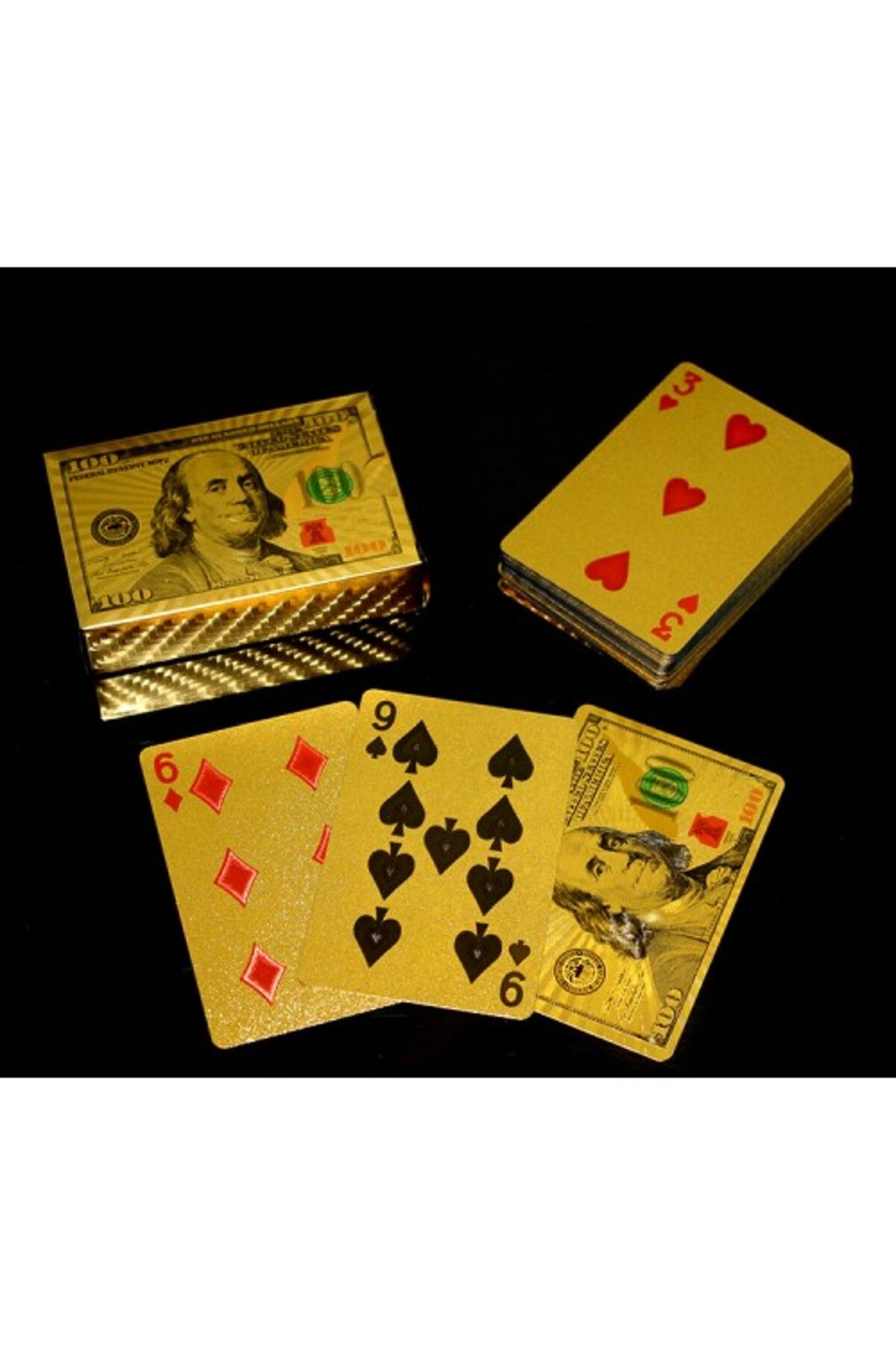 Mu Art Ahşap Varaklı Dolar Oyun Kartı