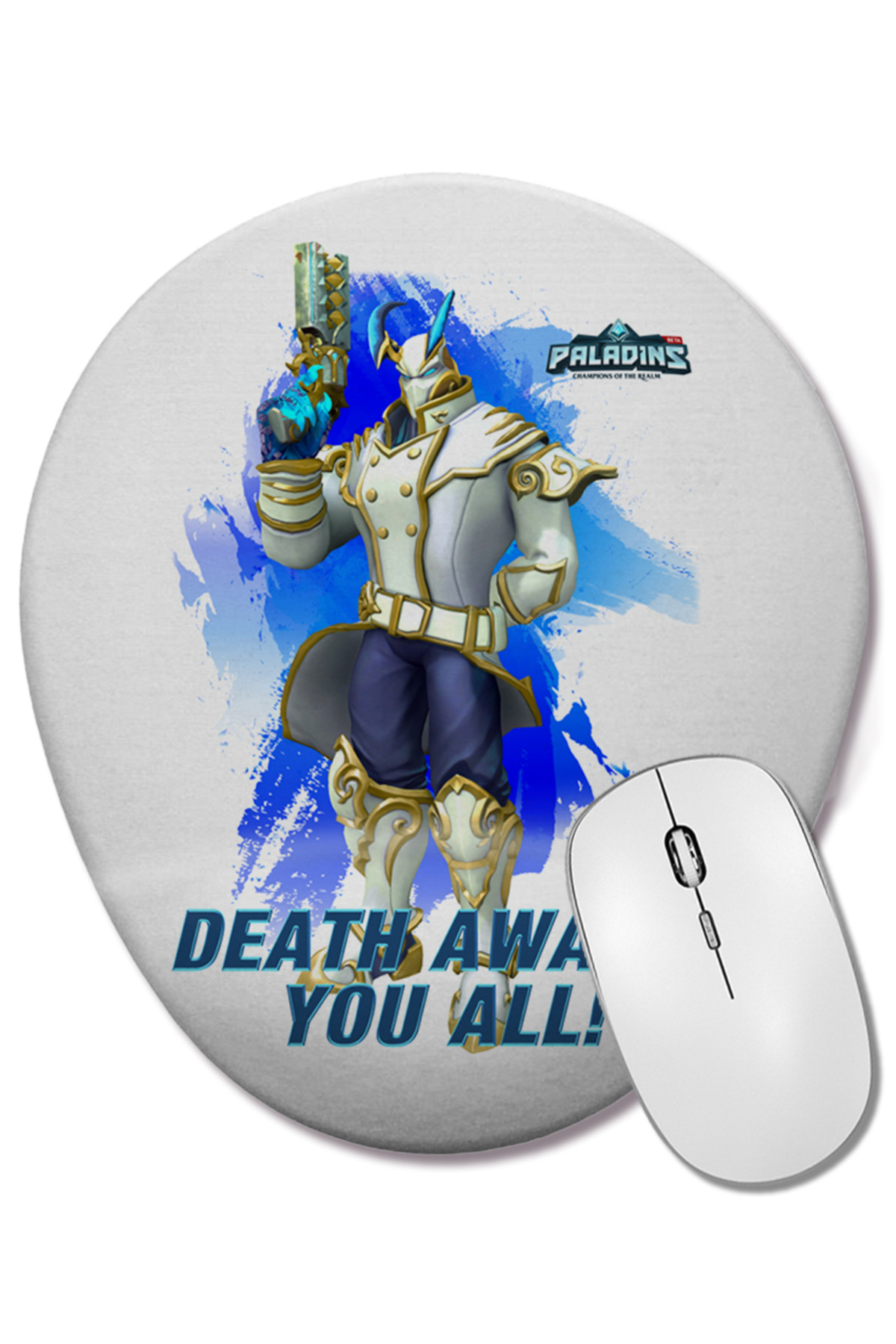 BASKI DÜNYASI-Androxus Paladins Oval Mouse Pad with Wrist Support 1