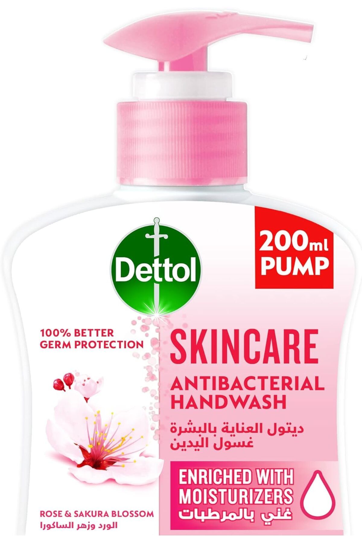 Dettol-Skincare Liquid Hand Wash Soap Pump for Effective Germ Protection & Personal Hygiene, Protect 2