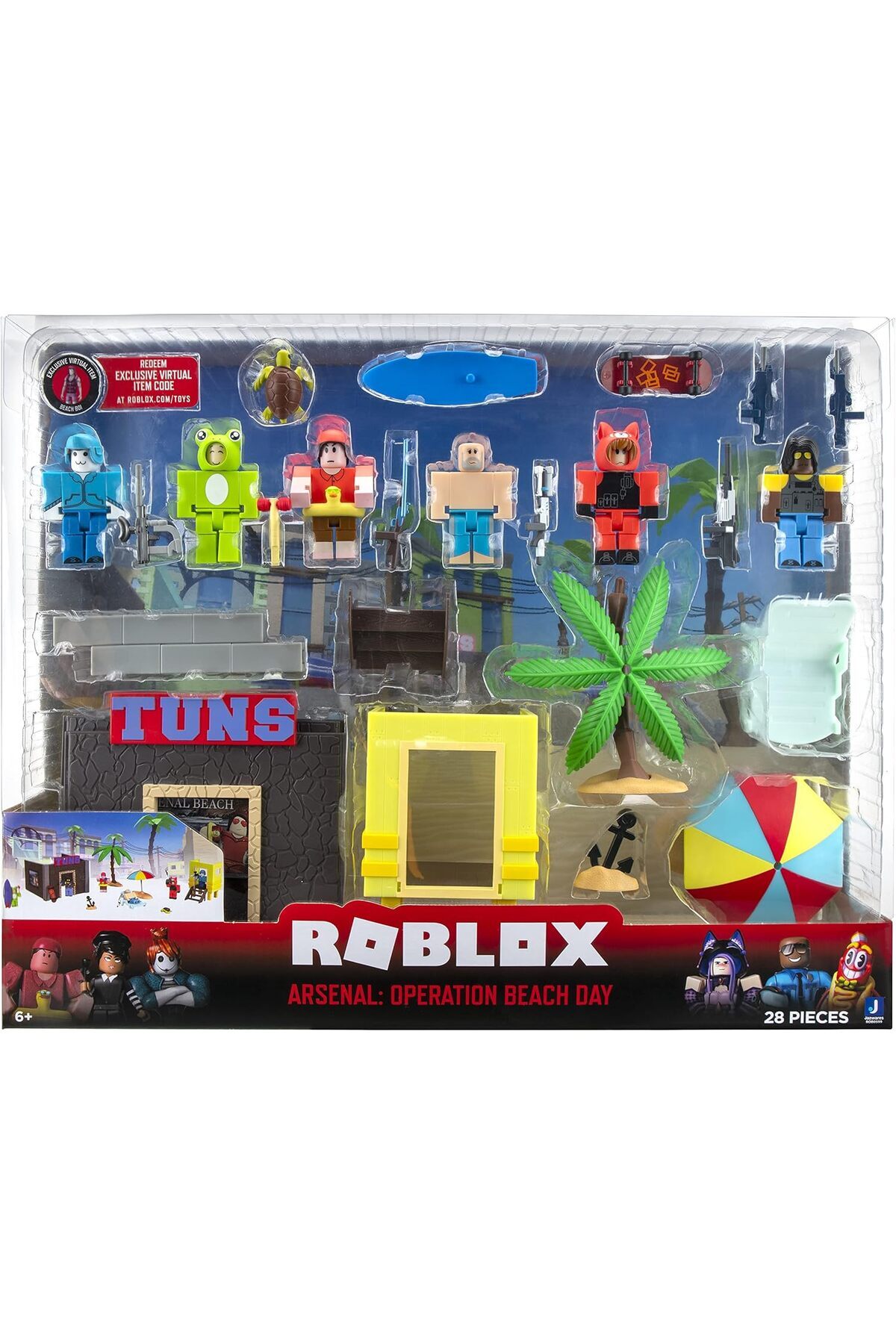 Roblox-ROB0599 Action Collection-Arsenal: Operation Beach Day Deluxe Playset [Includes Exclusive Vir 2