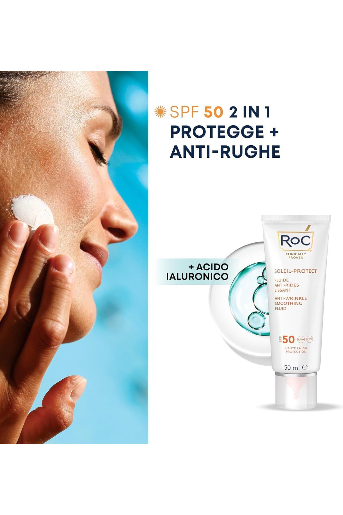 Roc-RoC Soleil-Protect Anti-Wrinkle Smoothing Fluid SPF 50 50ml 5