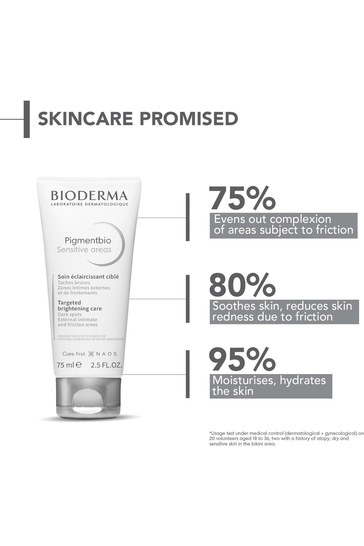 Bioderma-Pigmentbio Sensitive Areas - 75 ml Brightening Cream, Genital and Joint Areas Anti-Darkness 15
