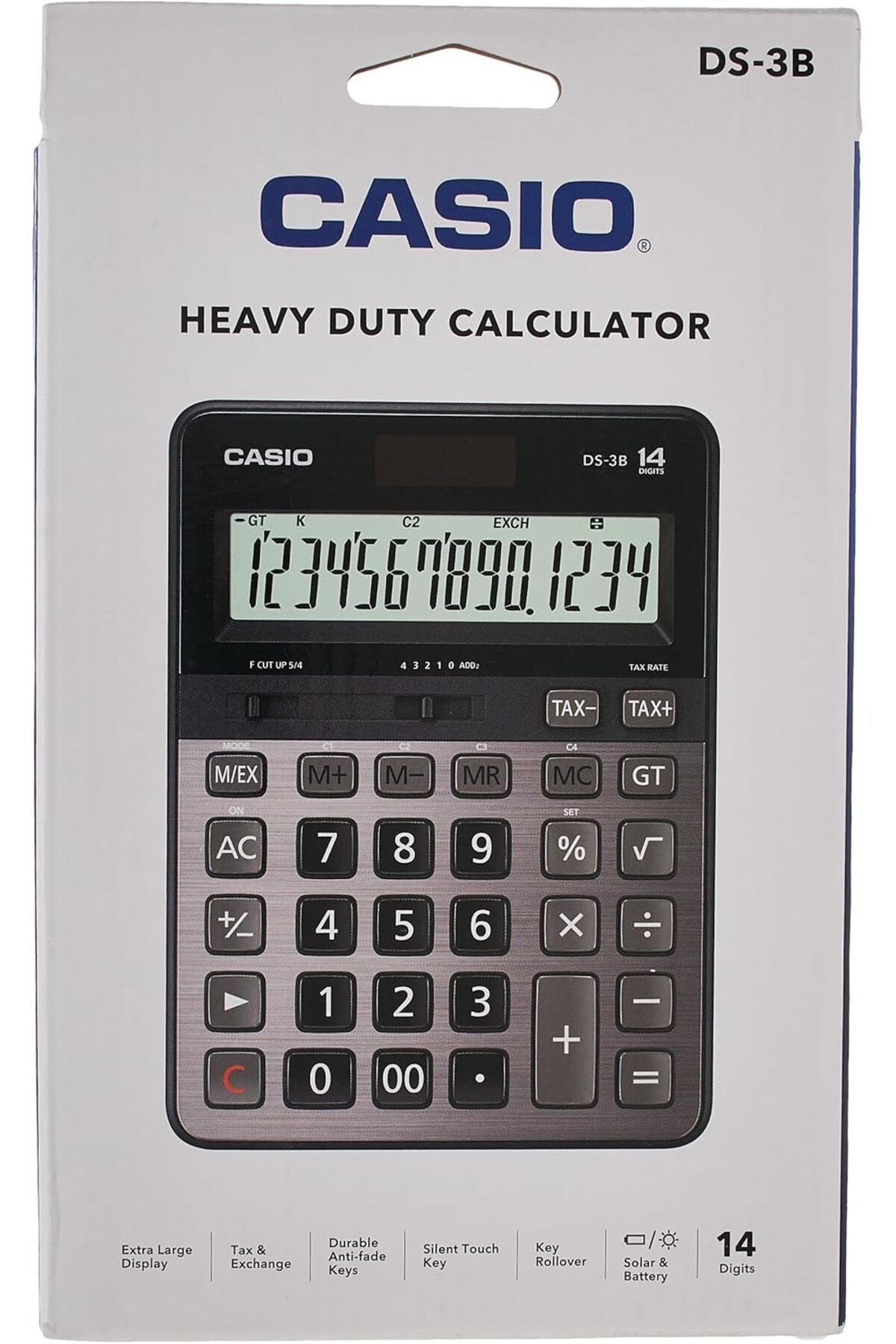 Casio-DS-3B-W-DP Calculator, Gray 6