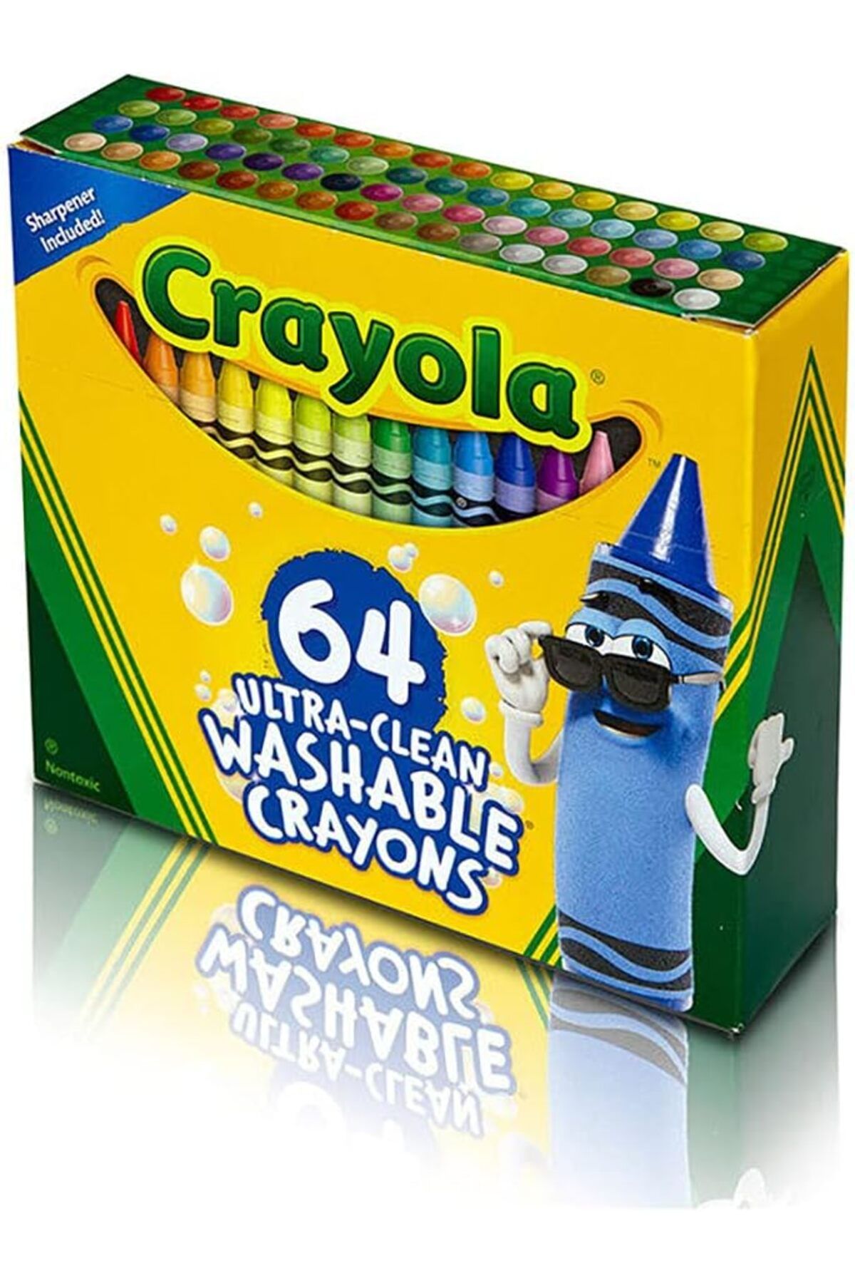 Crayola-Crayola Ultra Clean Washable Crayons, Built in Sharpener, 64 Count, Kids at Home Activities 5