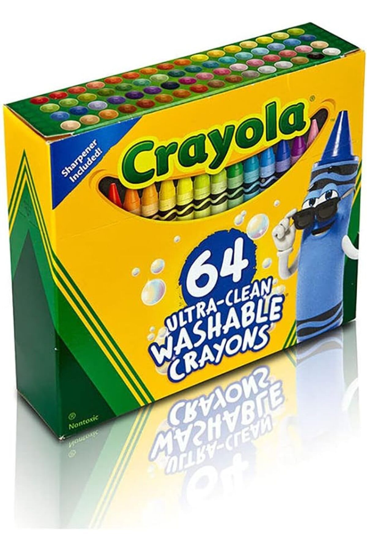 Crayola-Crayola Ultra Clean Washable Crayons, Built in Sharpener, 64 Count, Kids at Home Activities 4