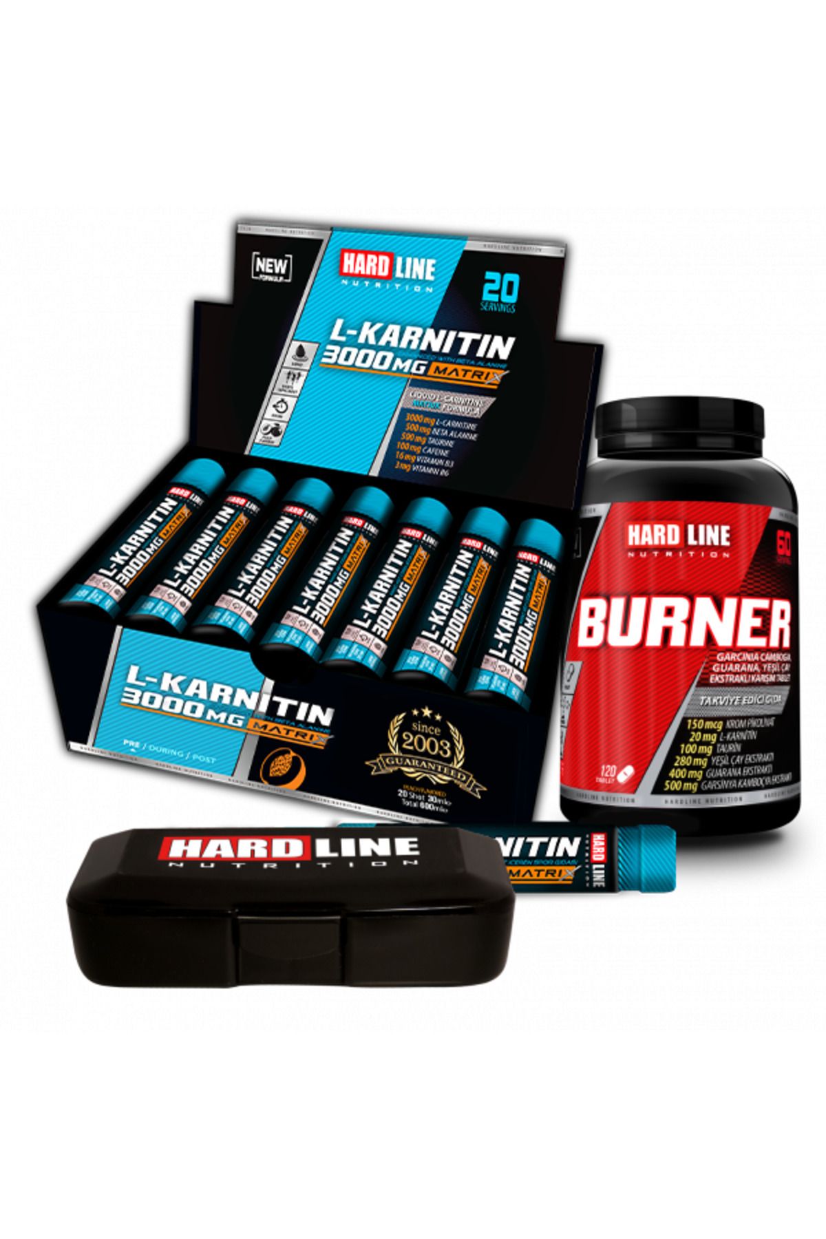 Hardline L-karnitin Matrix Limon Aromalı 3000 Mg Burner Kombinasyonu