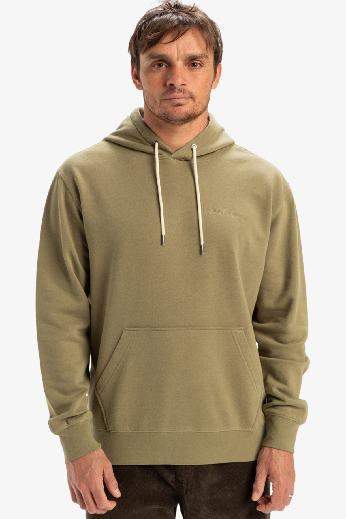 Quiksilver-Pullover-Hoodie für Herren – Algodon- und Polyester-Mix, französisches Terrake-Design 4