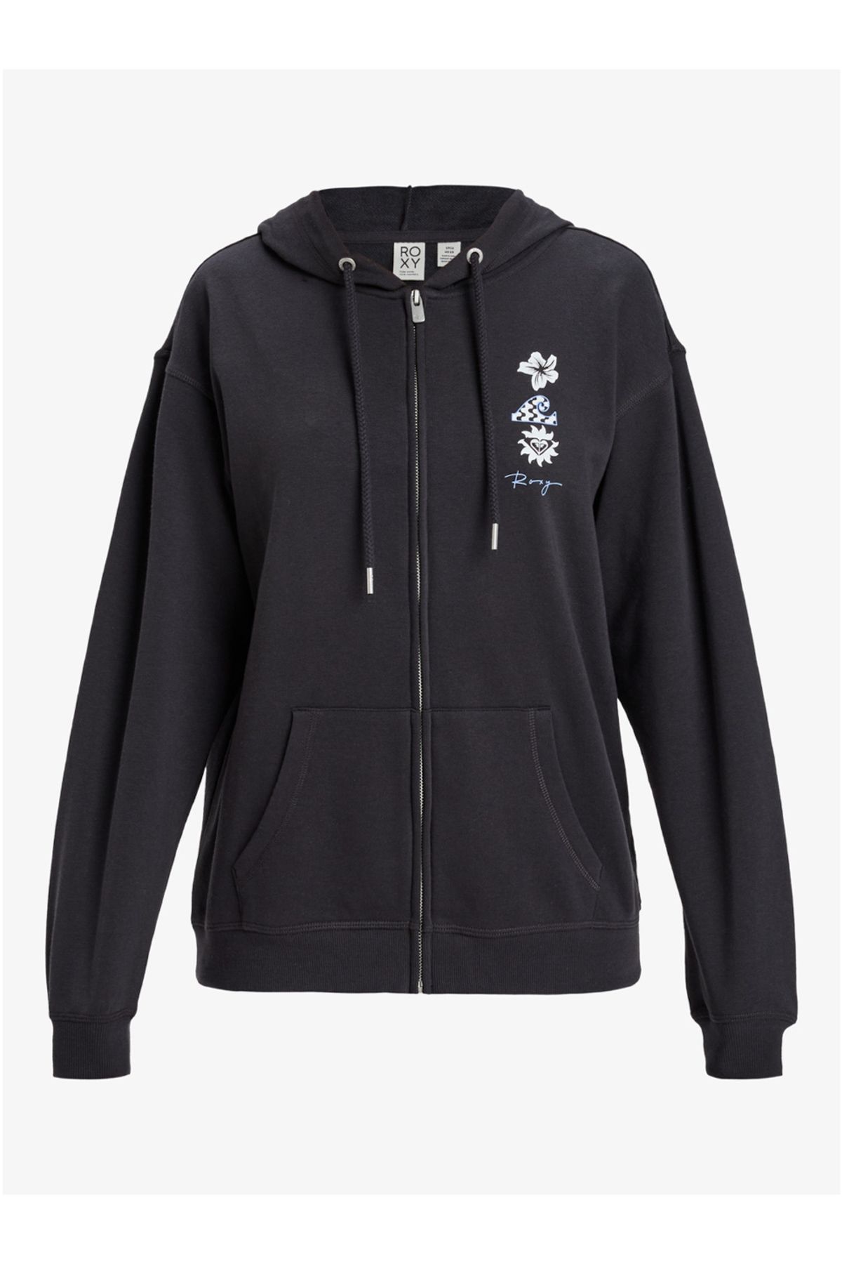 Roxy-Sweatshirt mit durchgehendem Reißverschluss für Damen – Algodon und Polyester Blend Terry Fleece 1