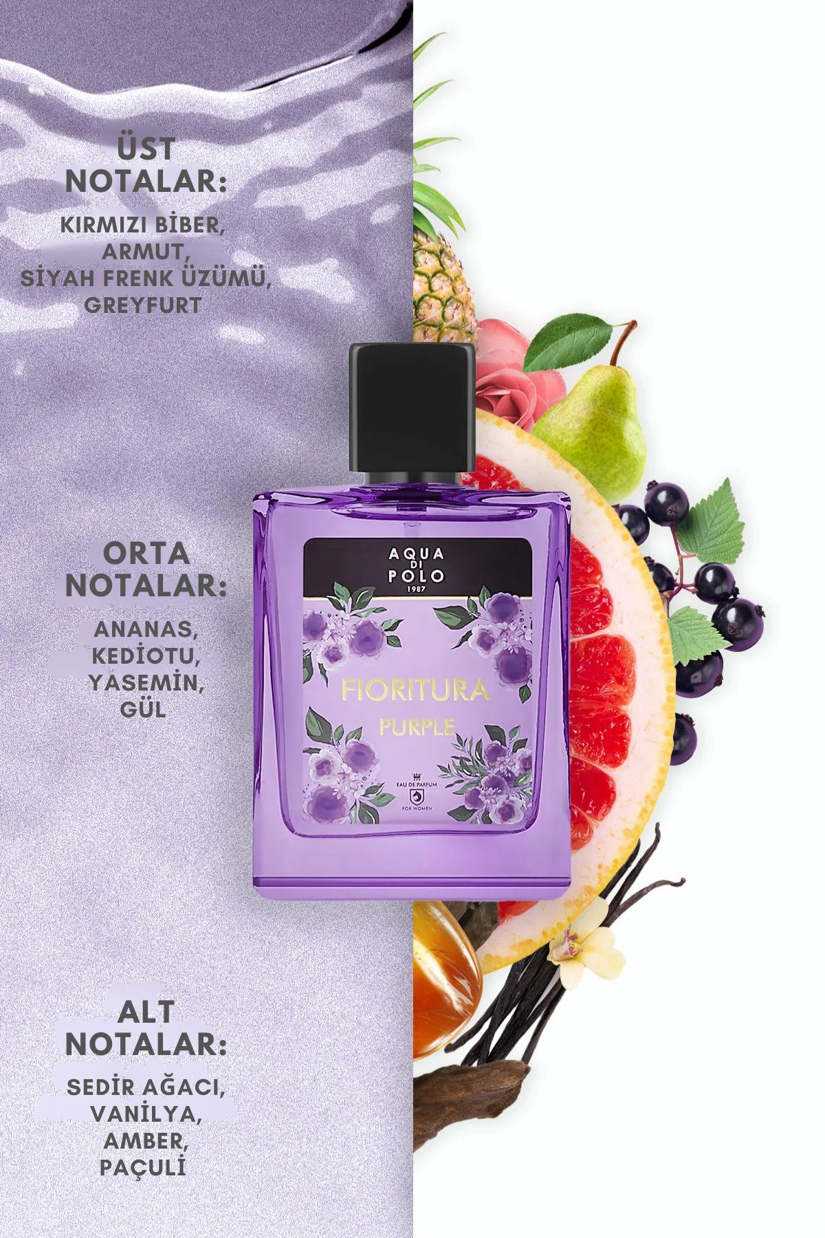 Aqua Di Polo 1987 عطر زنانه با رایحه گل و میوه 50 میلی لیتری