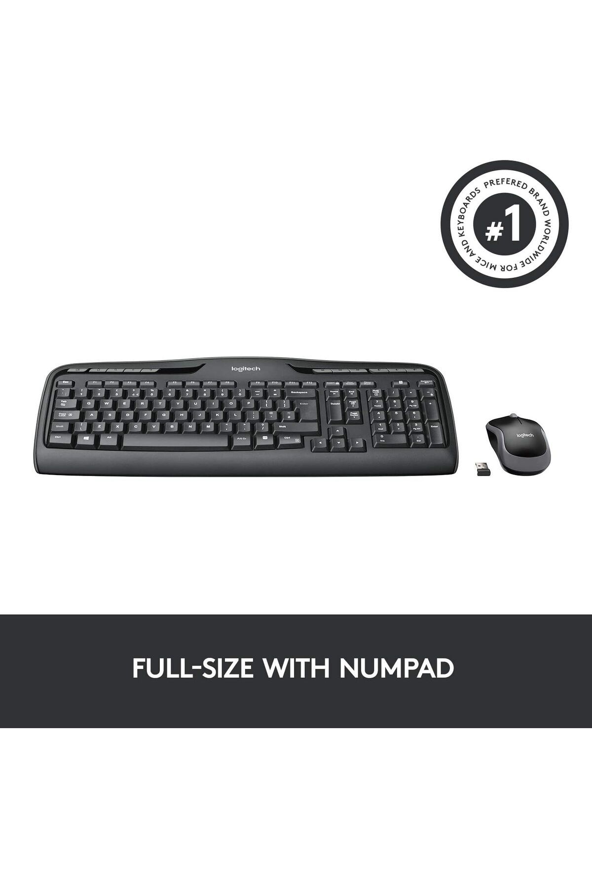 logitech-مجموعة لوحة المفاتيح والماوس اللاسلكية MK330 لنظام التشغيل Windows، 2.4 جيجا هرتز لاسلكية مع مستقبل USB، Po 6