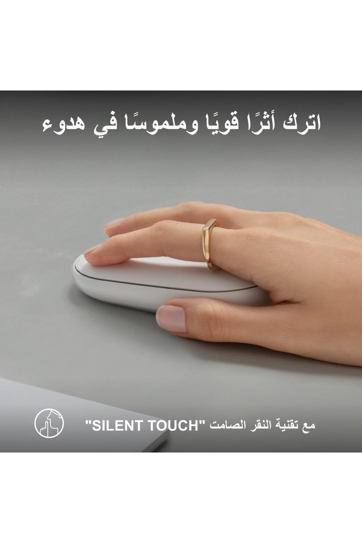 logitech-ماوس Pebble Mouse 2 M350s Slim Wireless Bluetooth Mouse، محمول، زر قابل للتخصيص، صوت هادئ 5