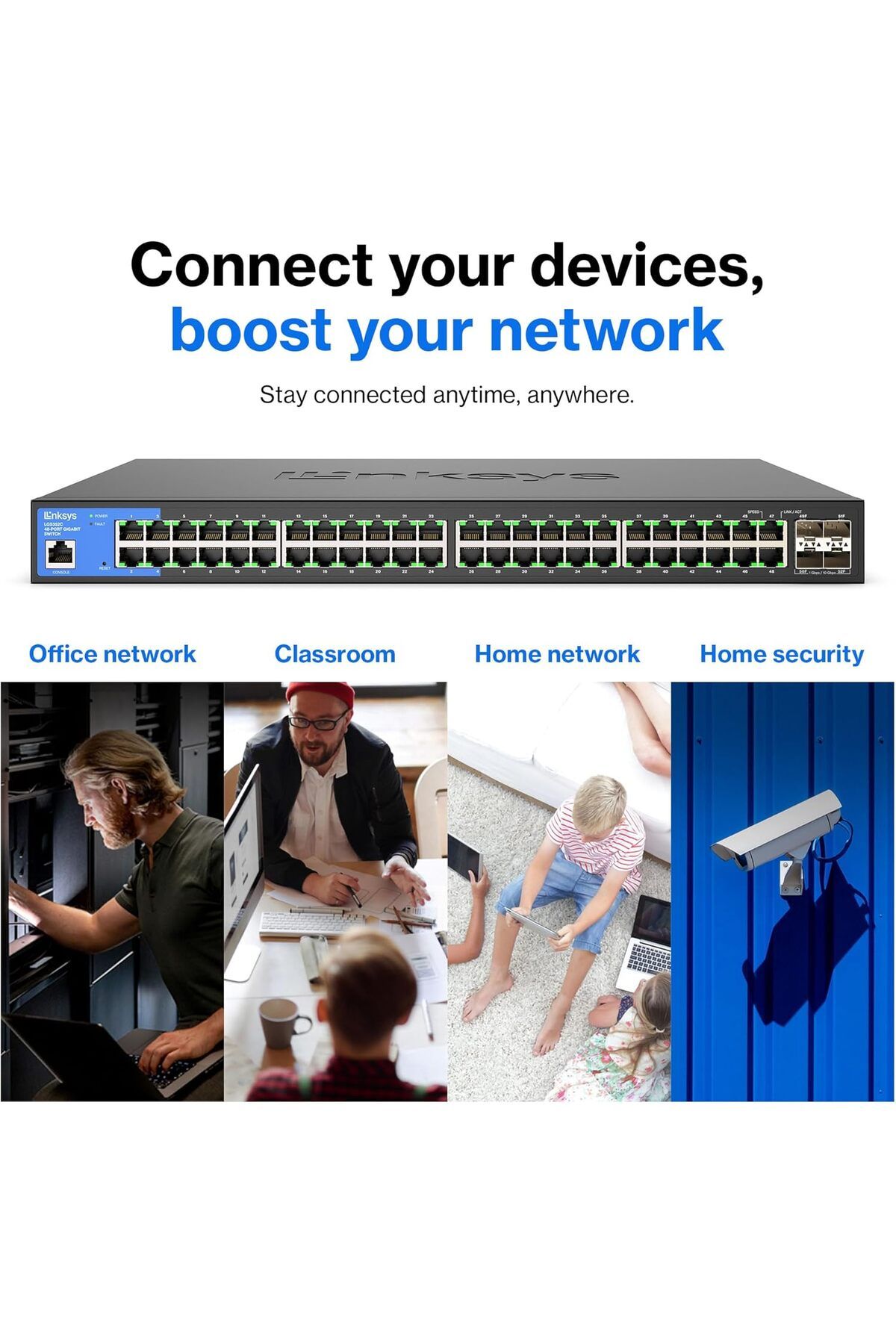 Linksys-LGS352C 48 Port Gigabit Managed Network Switch with 4 x 10G Uplink SFP+ Slots - Advanced Sec 8