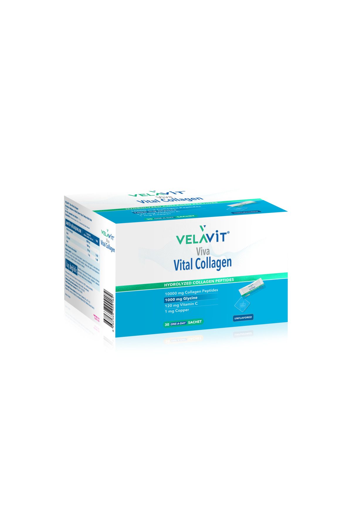 Velavit-Viva Vital - 10,000 Mg Extra Glycine Sachet Collagen 30 Powder 4