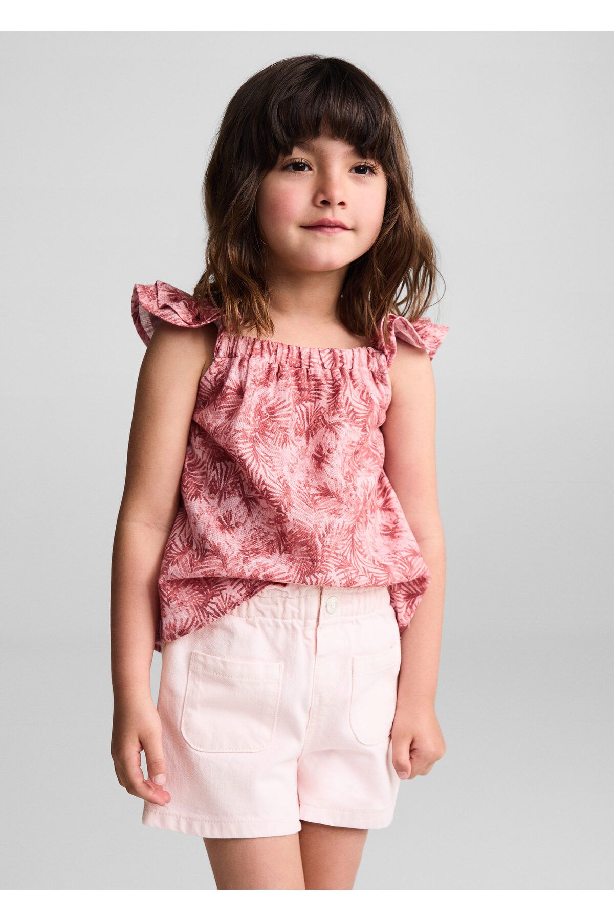 MANGO-Baby Girl Pastel Pink Shorts & Bermudas 67056007 6