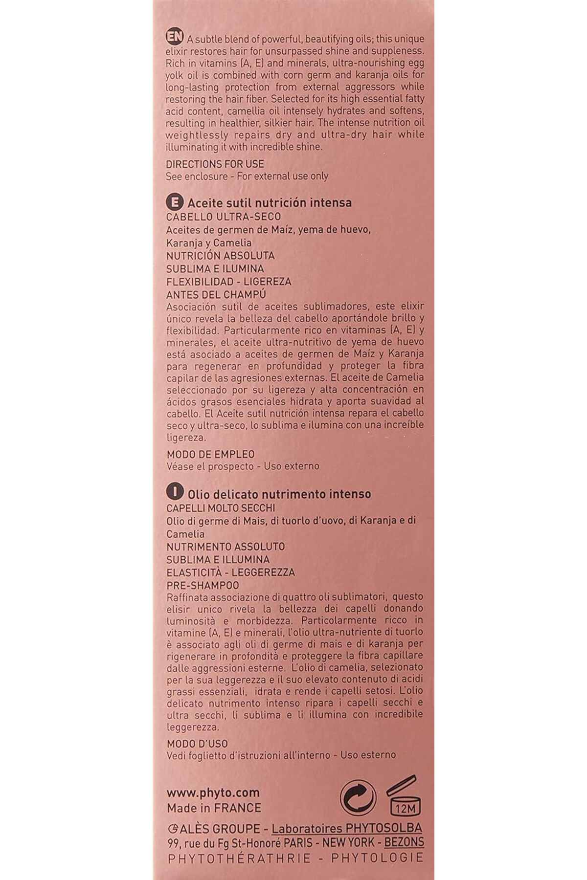 Phyto-زيت إليكسير المكثف الرقيق 75 مل 4