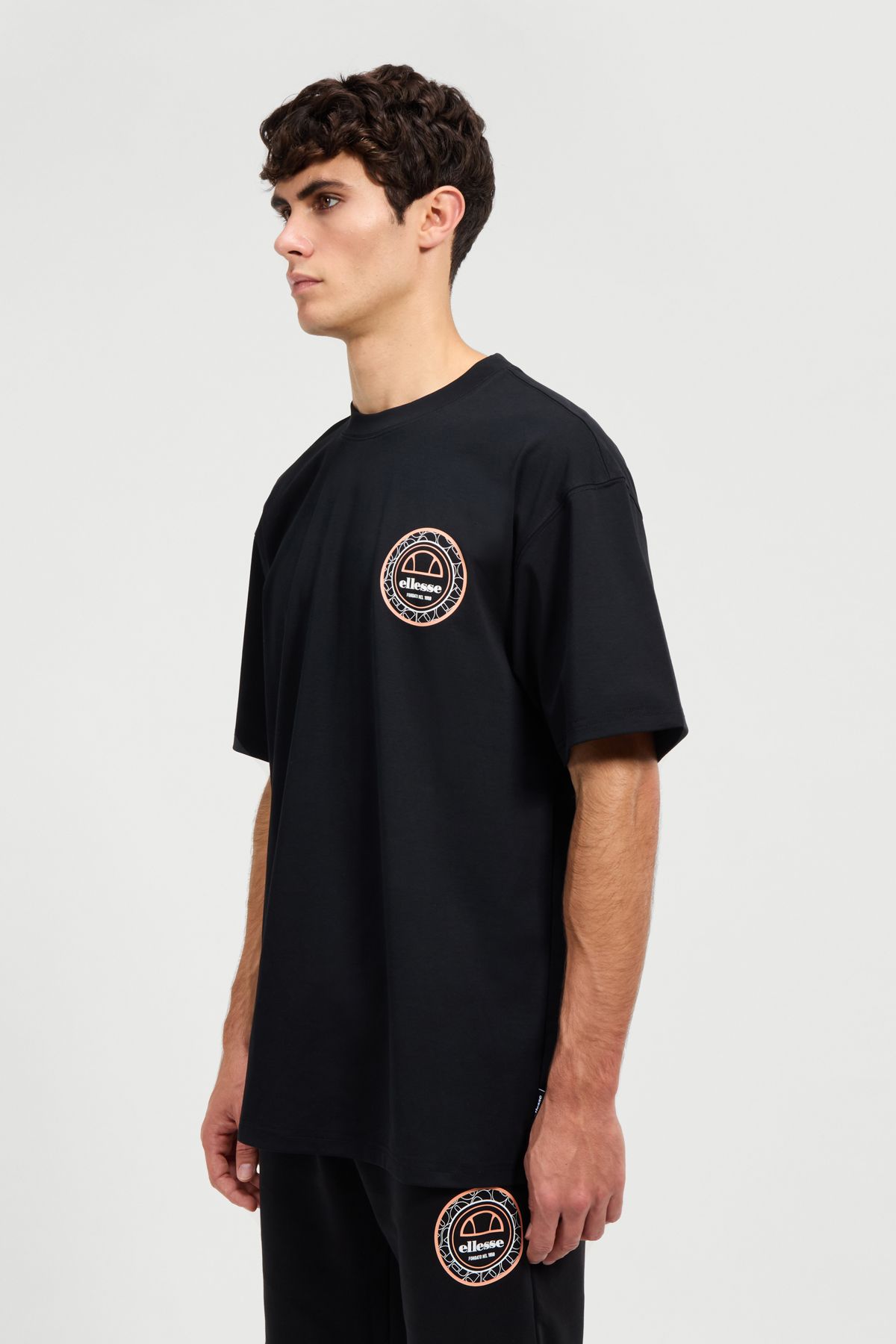 Ellesse-Czarny T-shirt męski 5