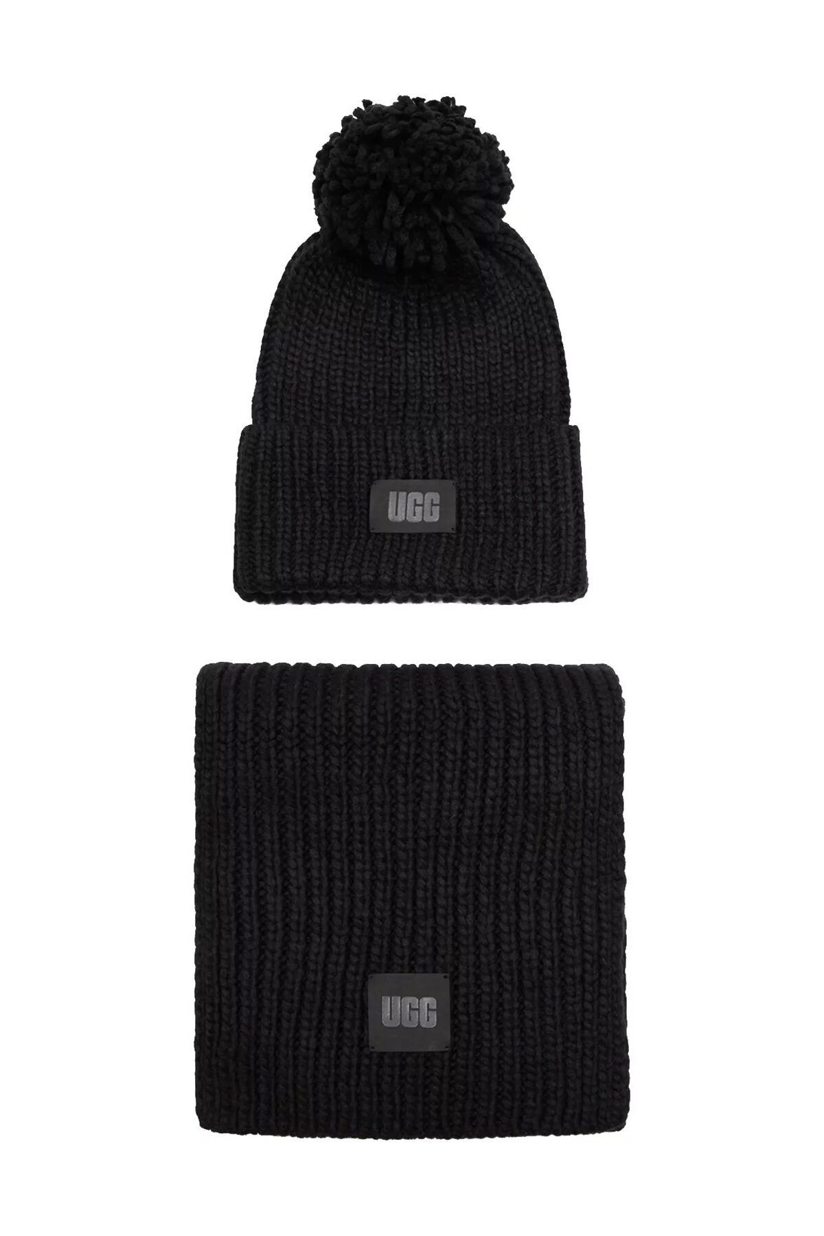 UGG-Sada bot Kayan Dalgalar Apple Beanie Pom 21883-BLK 3