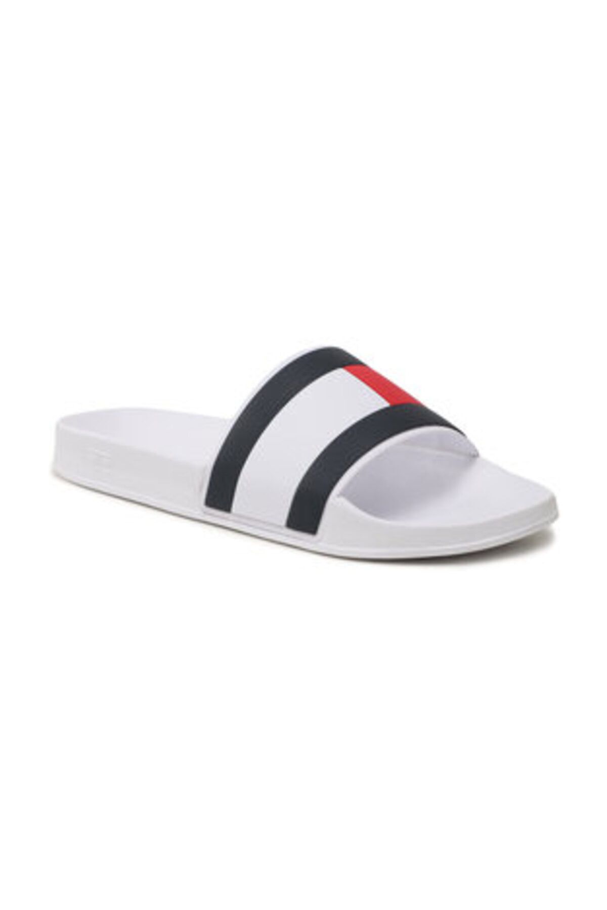 دمپایی سفید مردانه استخر پرچم هفتم لاستیک اورجینال Tommy Hilfiger