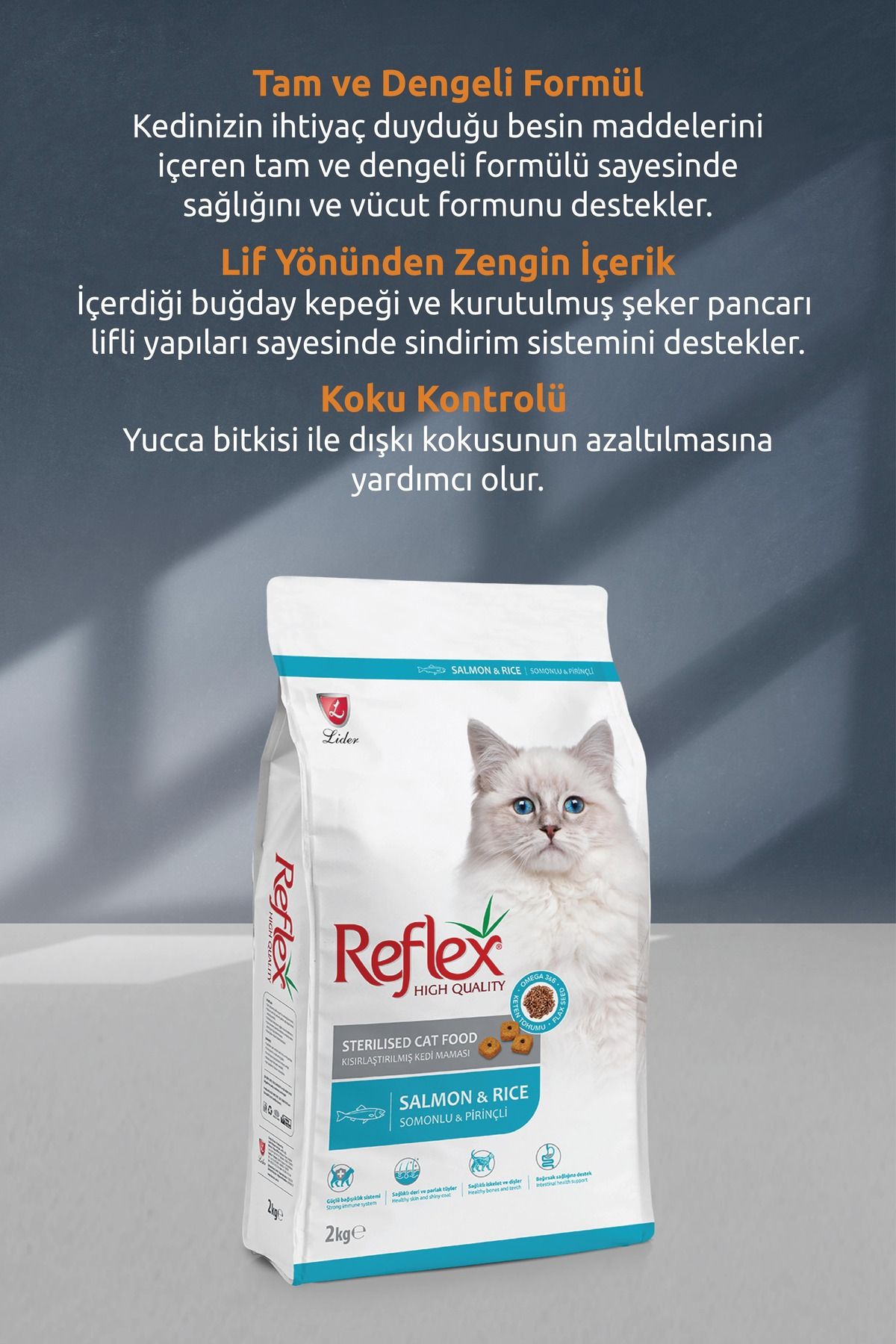 Somonlu Kısırlaştırılmış Kedi Maması 2 Kg