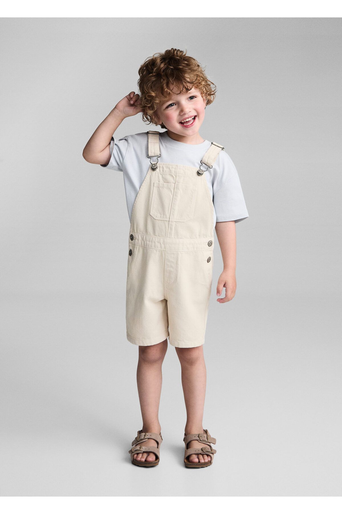 MANGO-Baby Boy Rompers - Sand 67096329 7