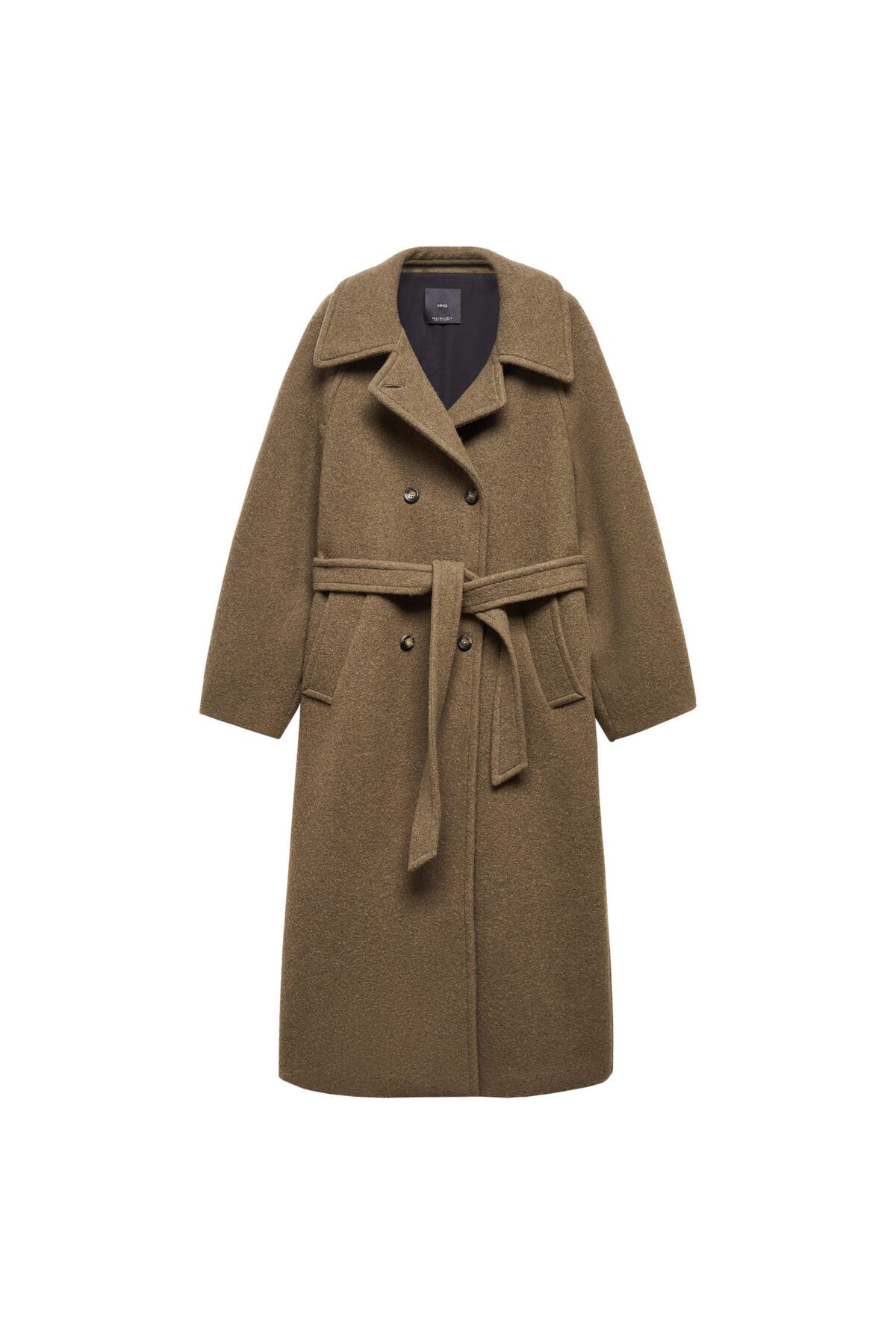 MANGO-Płaszcz damski khaki 57057745 2