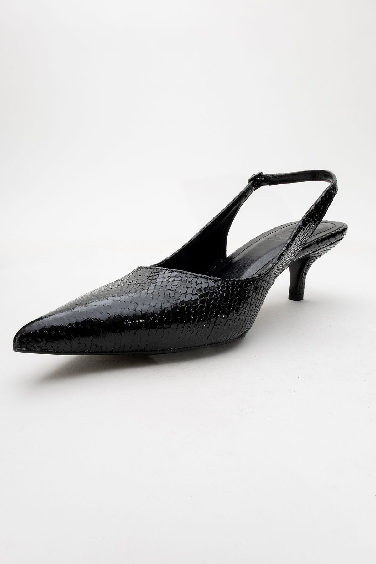 کفش پاشنه کلاسیک سیاه زنانه با الگوی های Heep luvishoes