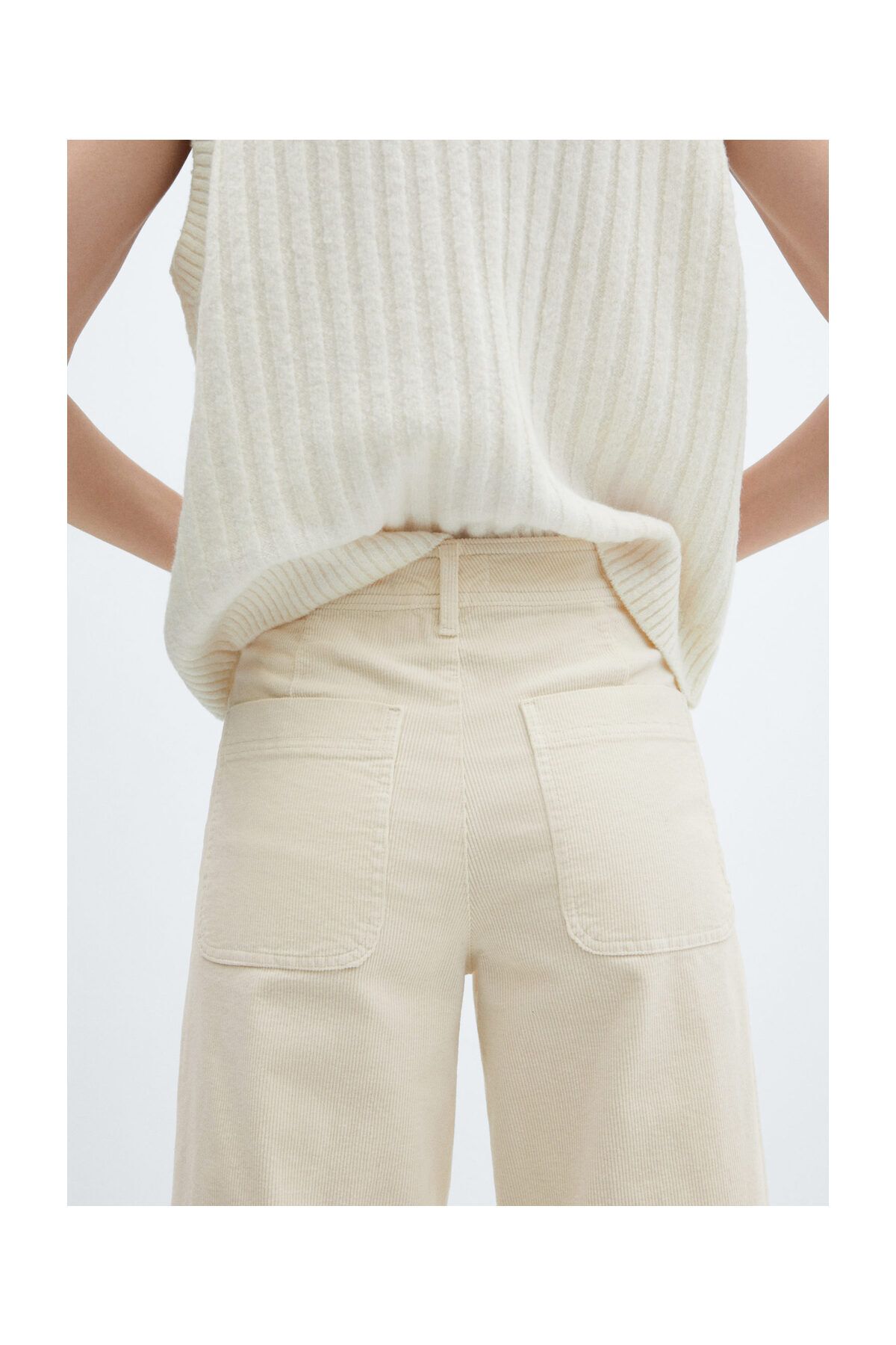 MANGO Woman-Corduroy culotte pants 7
