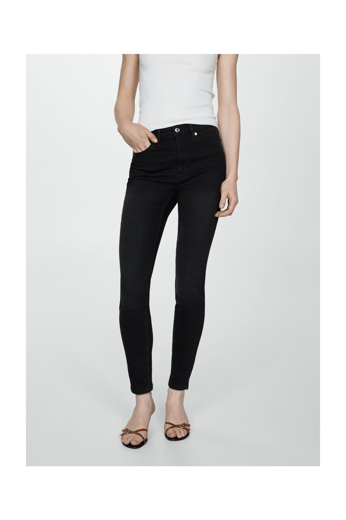 High-rise skinny jeans