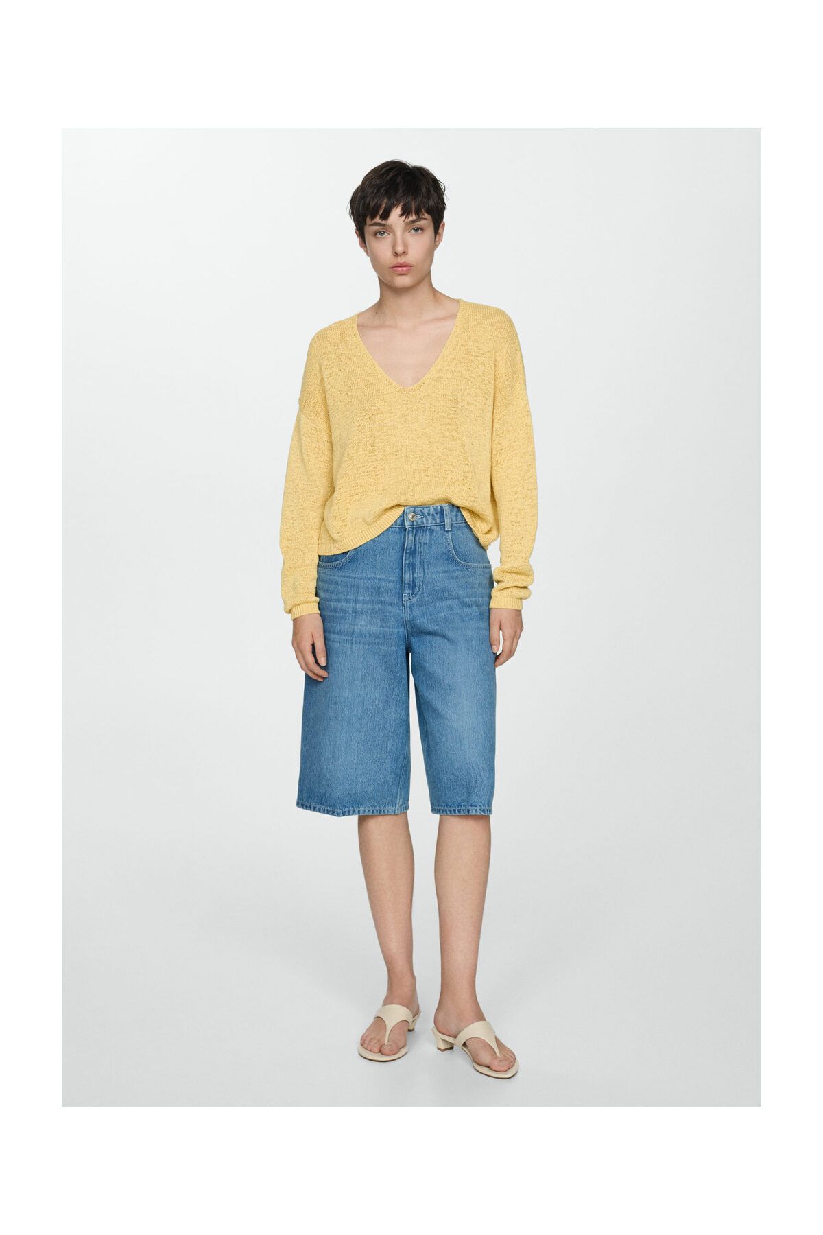 MANGO Woman-Feinstrickpullover mit V-Ausschnitt 6
