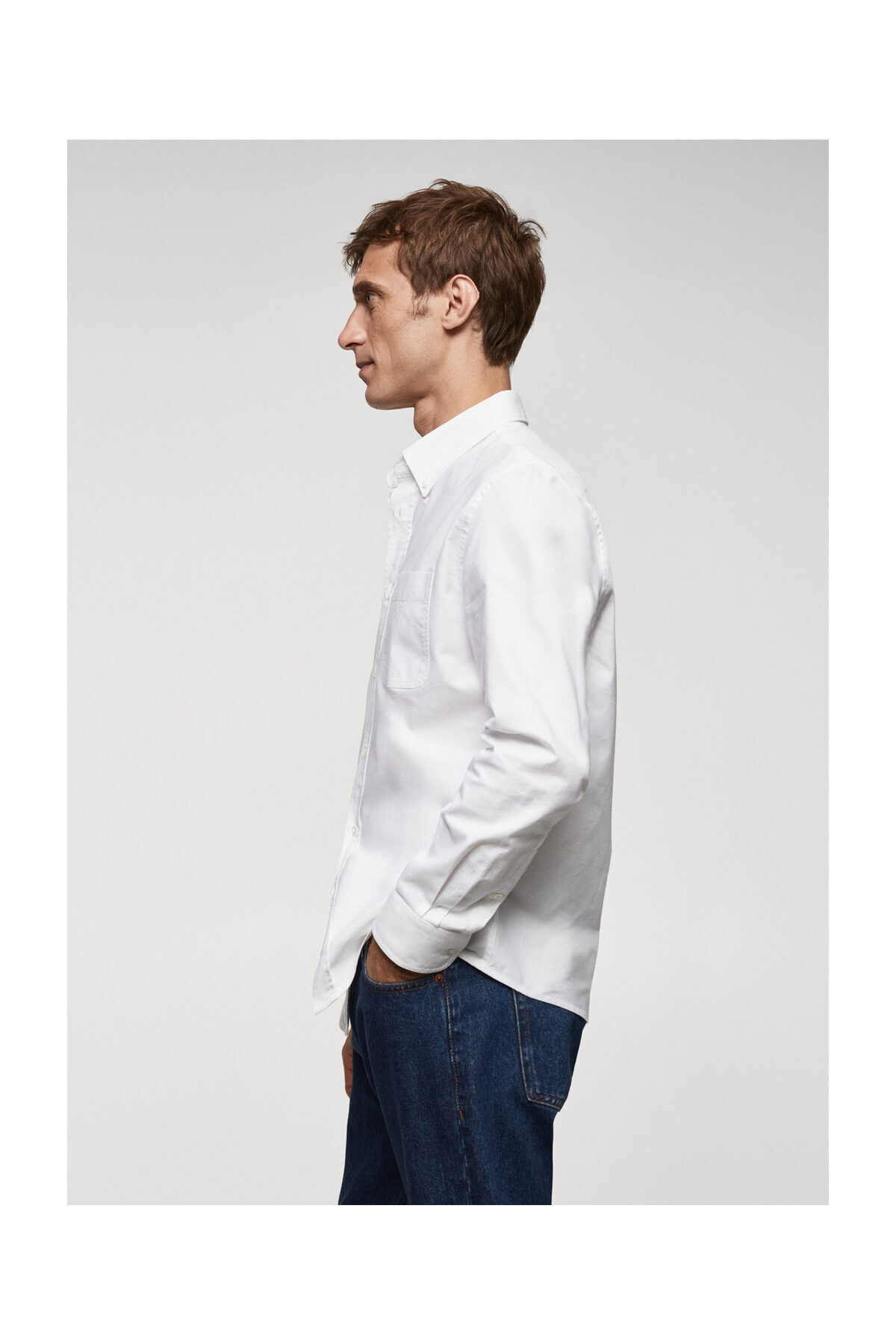 MANGO Man-Regular Fit Oxford-Baumwollhemd 8