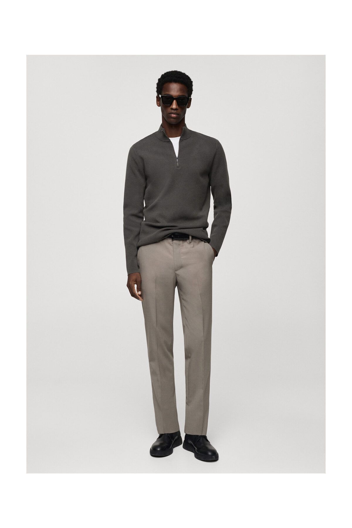 MANGO Man-Zipped high collar sweater 8