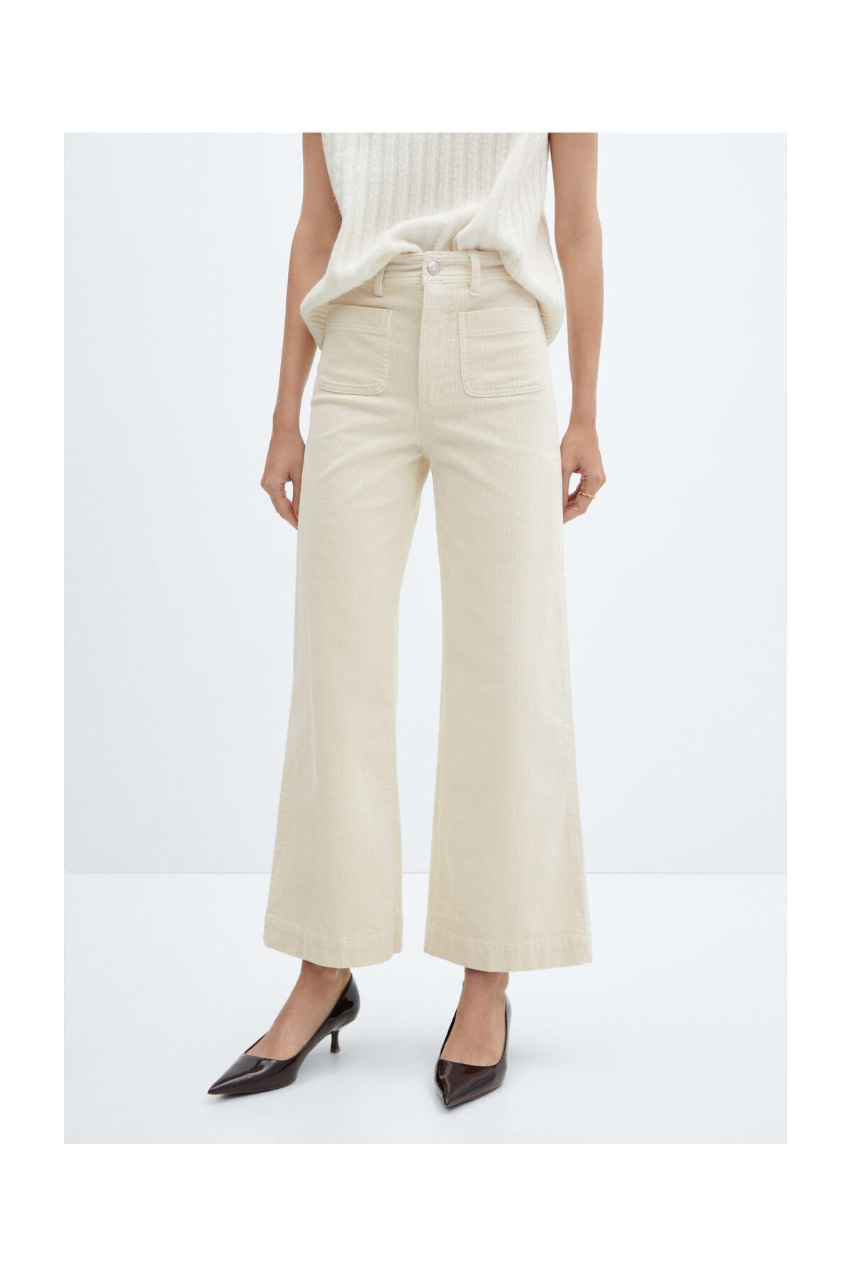 MANGO Woman-Corduroy culotte pants 2