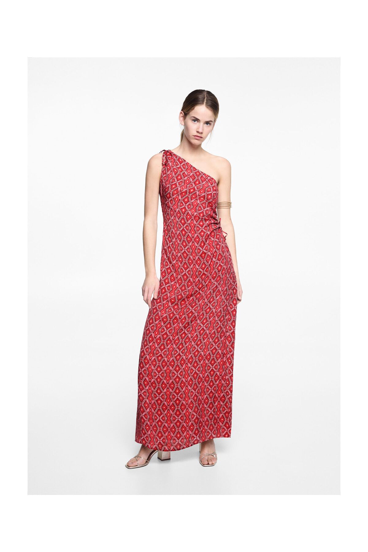 MANGO Kids-Rochie asimetrica imprimata 7