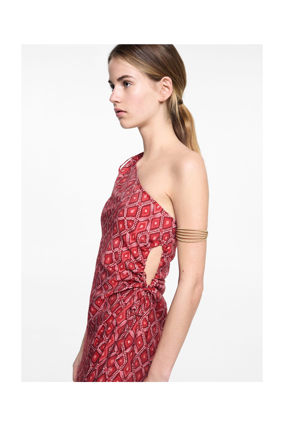 MANGO Kids-Rochie asimetrica imprimata 8