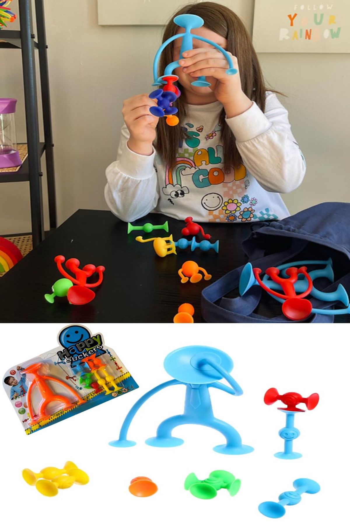 Hyd-Suction Cup Man Family 8 Piece Super Educational Set Flexible Anti Stress Toy 8 Pieces 4