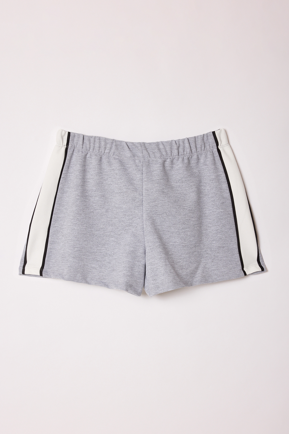 Trendyolmilla  Gri Melanj Renk Bloklu Mini Şort & Bermuda TWOSS25SR00063 - Görsel 5