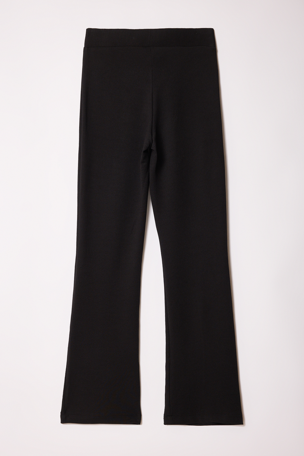 Trendyolmilla  Siyah Dar Kalıp Nervürlü Düğmeli Fermuarlı Esnek Örme Pantolon TEDSS25PL00002 - Görsel 3