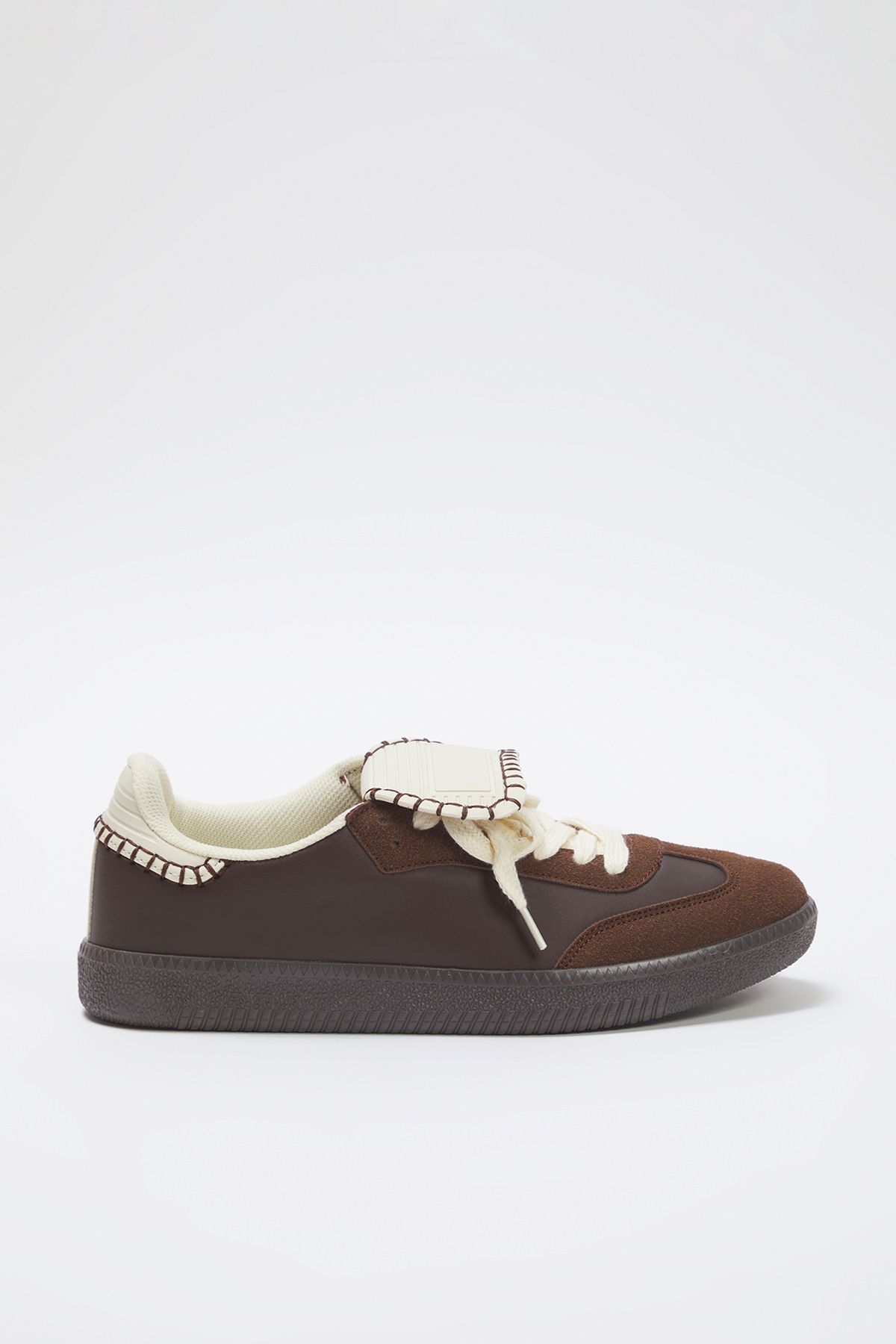 TRENDYOL SHOES Brązowe, Sznurowane, Retro, Damskie Trampki Z Językami Kobieta - 40