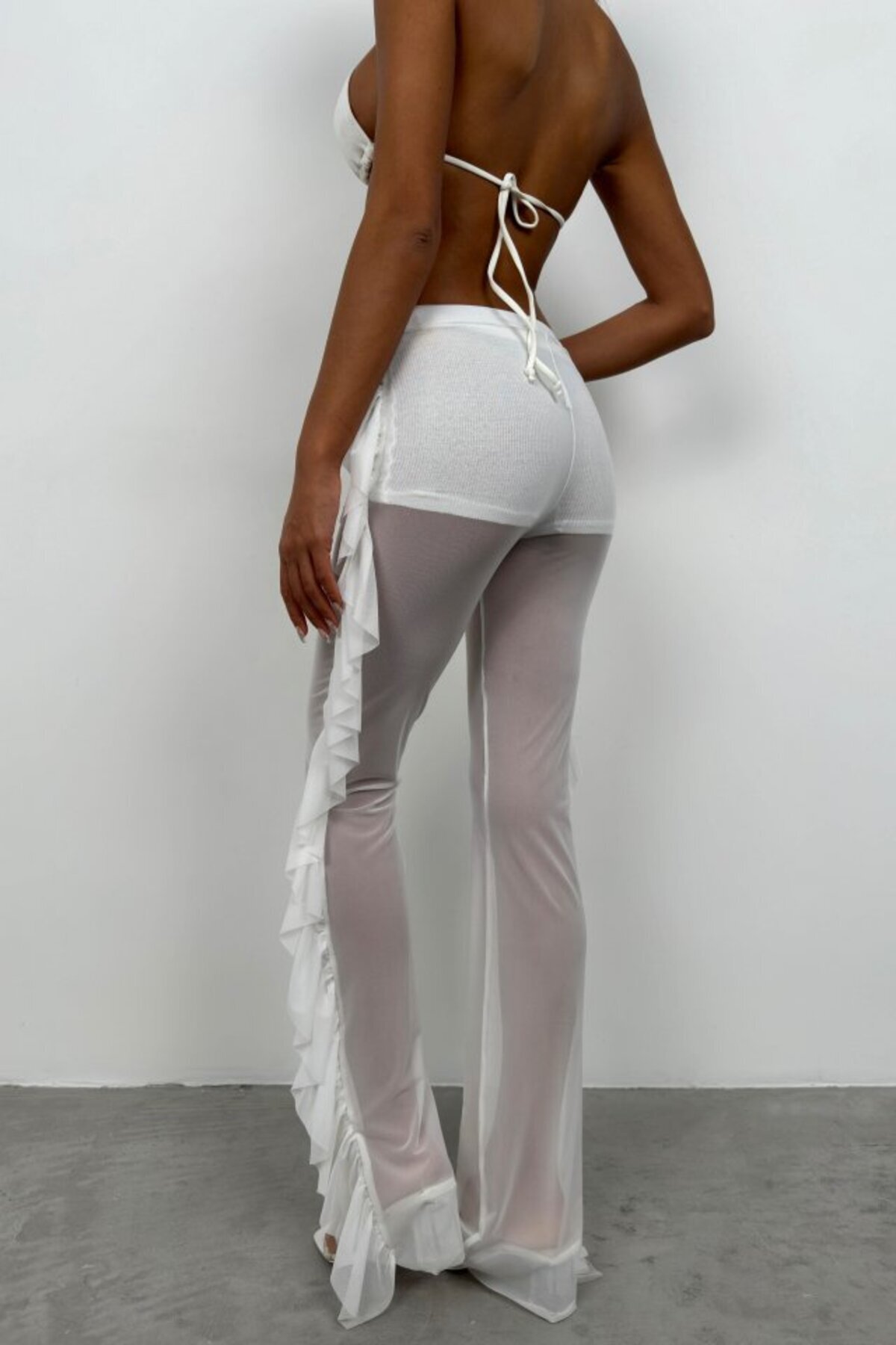 leyla sanat sanata yeni bir bakış açısı-Leyla Art a New Perspective on Art Fold Transparent Pants 4