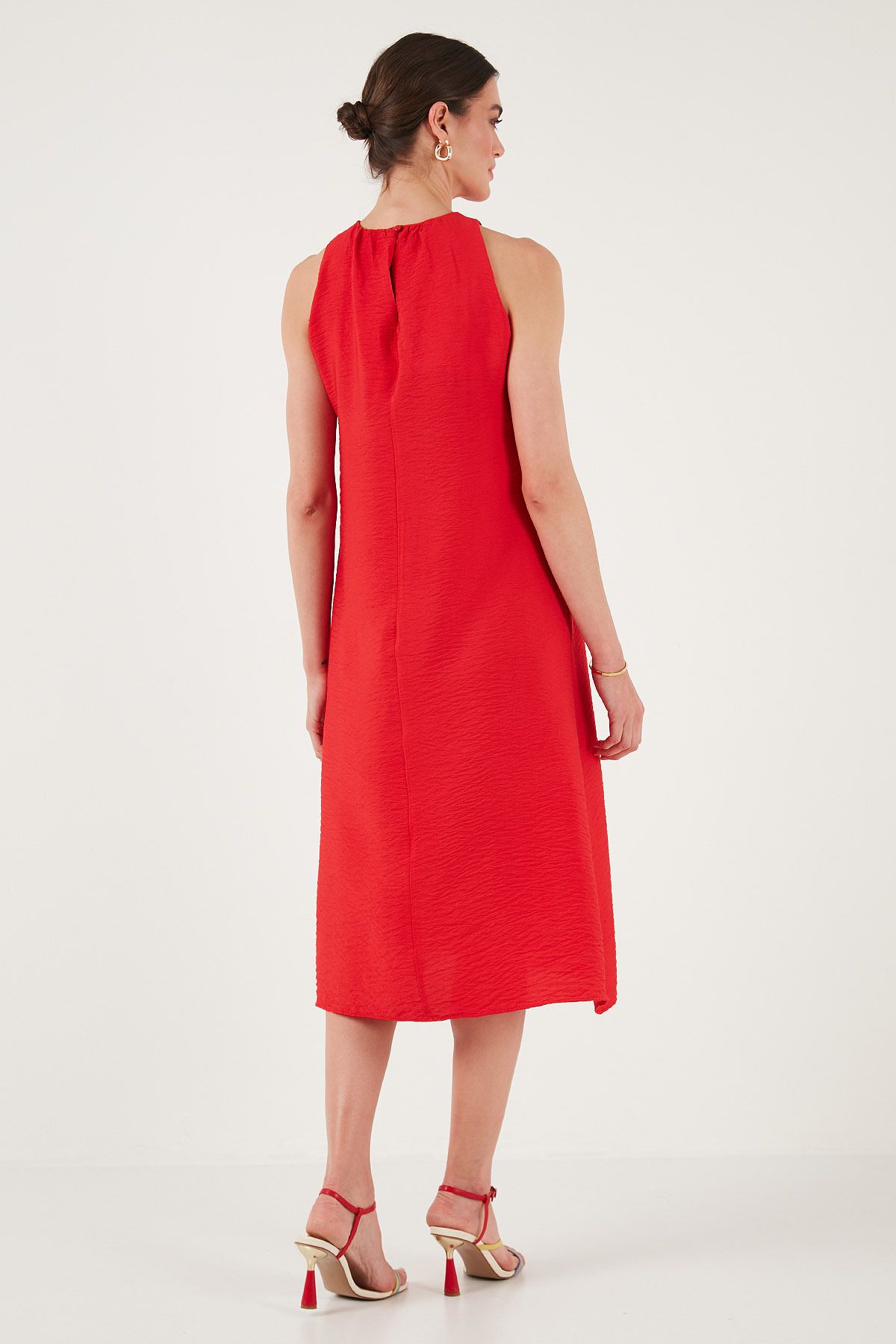 Lela-Rochie midi cu decolteu cu șarmuire cu croială normală ROCHIE 67810049 7