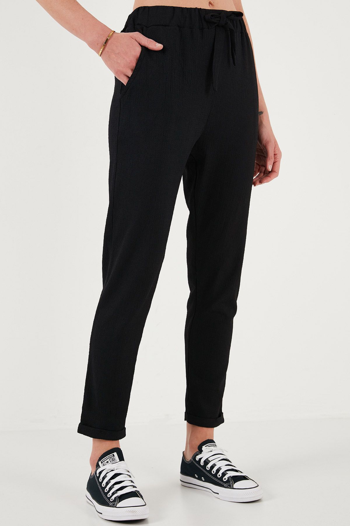 Lela-Belted Pocket Short Leg Slim Fit Trousers Pants 5869017 2